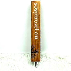 No Promises Generations Brewing Co Beer Tap Pull Handle Wood Mancave Bar Long